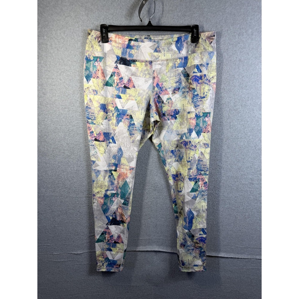Mossimo Supply Co Leggings Womens XXL Multicolor Geometric High Rise Yoga Ankle